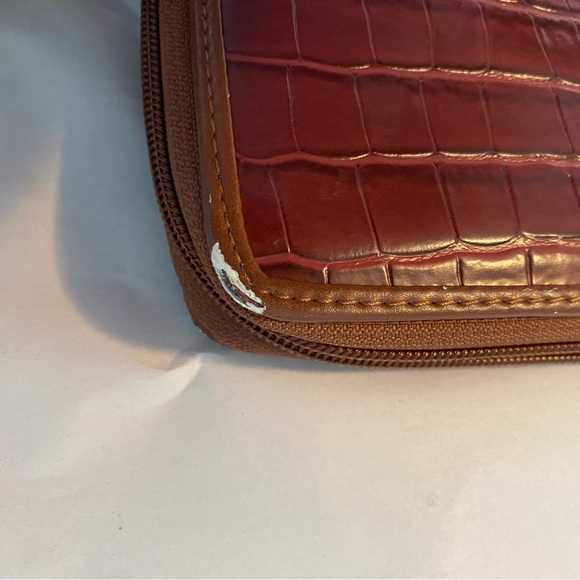 St. John’s Bay wristlet wallet. Croc leather. Gently used condition. - Picture 7 of 8